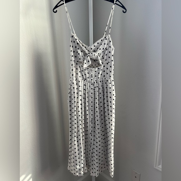 NWT Xhiliration white and black polka dot dress - Picture 2 of 6